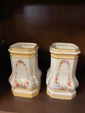 PAIRE DE VASES LOUIS PHILIPPE PORCELAINE FRANCAISE LA COULEUVRE ESTAMPILLES A.L