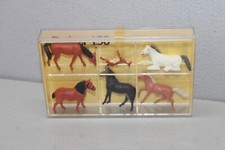 Preiser 150 6 Horse Figures H0 Scale Original Packaging