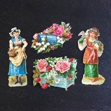 Anciens Chromos Lot de 4