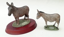 Blossom & Tufty Donkey Figurines 11.5cm & &.8cm High Redwings Horse Sanctuary