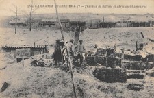 Old postcard 51 DEFENSE WORKS AND SHELTERS IN CHAMPAGNE