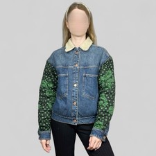 Veste Sherpa en denim femme