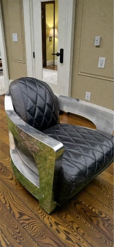Fauteuil aviateur cuir - cuir, neuf