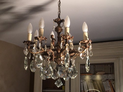 Lustre ancien pampilles - ancien,