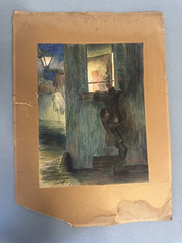 Aquerelle gouache ancienne - /,