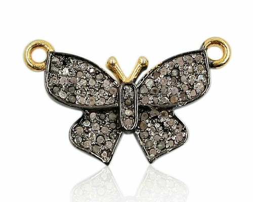 Pendentif papillon pavé - , en