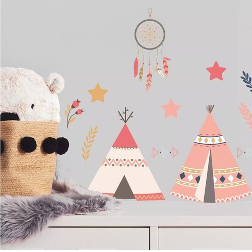 Sticker tipi indien déco - -,