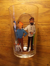 HERGE TINTIN très beau verre