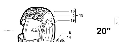 Roue 20x10 complète - 20x10.00-8,