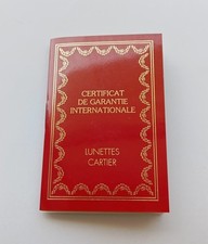 CARTIER Guarantee Warranty (Filled) Cartier EYEWEARS