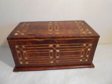 ANCIENNE BOITE COFFRET BOIS MARQUETERIE NACRE STYLE ART DECO MODERNISTE