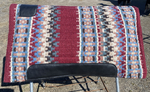Burgundy blue tan wool - burgundy,