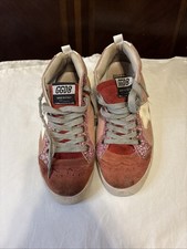 Golden Goose Mid/Star Pink Glitter Suede Sneakers Size 38 US Size 8