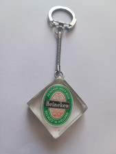 Vintage HEINEKEN Beer Bourbon Style Inclusion Keychain Keychain 60'
