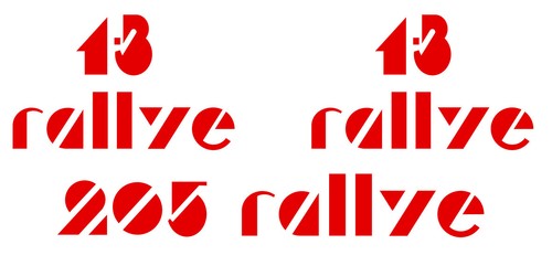 Set logos et 205 rallye - set,