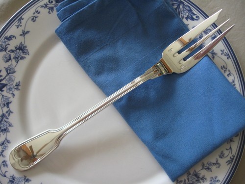 Christofle chinon serving fork - chinon,