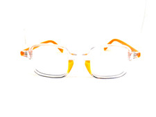 Monture Pour Lunettes De Vue Homme Femme Transparente Branches Orange