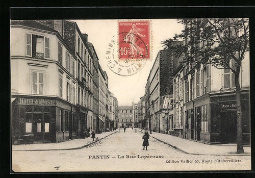 Cpa pantin rue - pantin,, lapérouse
