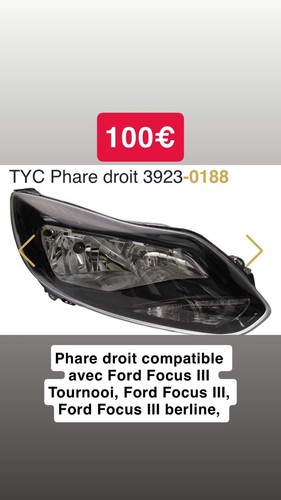 Phare droit ford - phare,