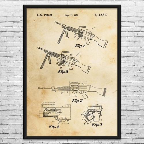 M249 saw machine gun patent - m249,