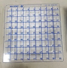 Pack Of 12 Nalgene Polycarbonate 9x9 tube array, Storage Boxes, CryoBoxes