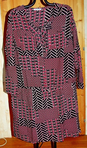 Robe imprimée graphique noir