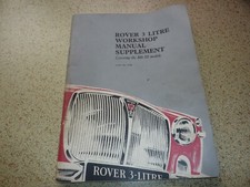 ROVER P5 3-LITRE MK3 workshop manual supplement. Part no 4739.