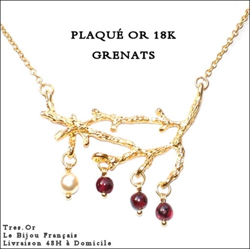 Plaqué 18k grenats - plaquÉ, or