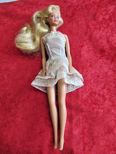 BARBIE in WHITE & SILVER and LACE SHORT DRESS 90s -72-1-10