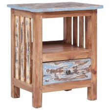 Table de Chevet Armoire de Lit Rangement Chambre Bois d'Acajou Massif vidaXL