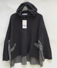 Zara Femme Surdimensionné Contraste Pull Avec Capuche Taille M Ref 6771 004