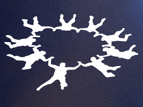 Silhouette parachutisme - silhouette, de