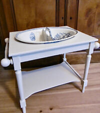 LONGCHAMP DINETTE/DOLL/CHILD EARTHENWARE BOWL WOODEN TOILET TABLE