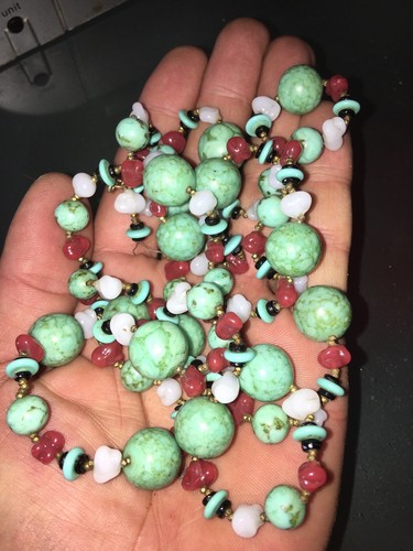 Long collier sautoir - collier, perles