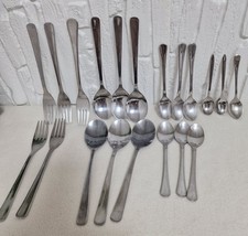 Eternum 20 Pc Stainless Steel Flatware Set 18/10 Forks Spoons Teaspoons Vintage