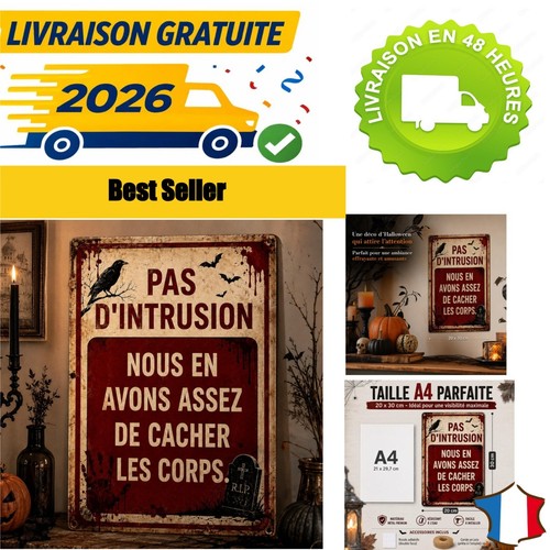 Panneau halloween 20x30cm - panneau,