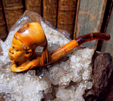 SEA FOAM CARVED CIGARETTE SMOKING PIPE