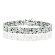 0.25ct Natural Diamond  Chevron Bracelet in Gold, Rose or Silver Plated Brass