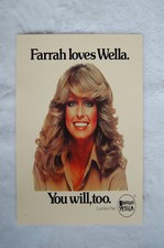 Farrah Faecett Hair Spray Wella  Promo poster 1980s  Advertisment 