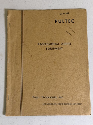 1962 pultec pulse techniques - 1962,