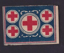 Antique Matching Label Belgium BN180371 Red Cross