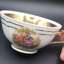 Vintage Seltmann Weiden Bavaria Teacup Renate Romantic Gold Inlay Weidess“Pearl”