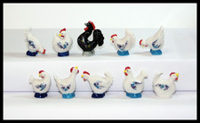 FÈVES " UN COQ, DES POULES