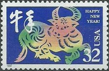 Timbre Astrologie Bovins Buffles Etats-Unis 2577 ** année 1997 (40235)