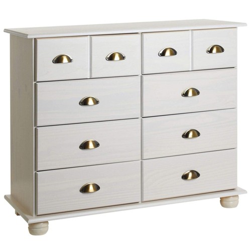 Commode blanche tiroirs bois - tiroirs,