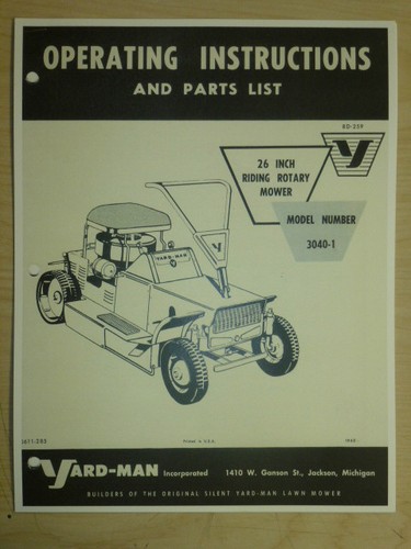 Vintage yard man - vintage, 26"