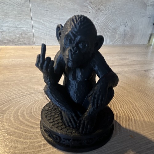 Figurine singe noir résine - singe, en