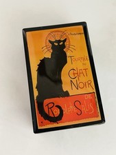 Chat Noir Trinket Box Holder Trinket Black Cat French Cafe Ad