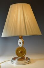 Art Deco Machine Age Jean Perzel Style Cog Desk Lamp Paris France 1930
