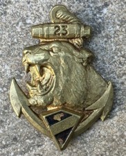 23rd Colonial Infantry Regiment, Bees, Painted, Stamped »